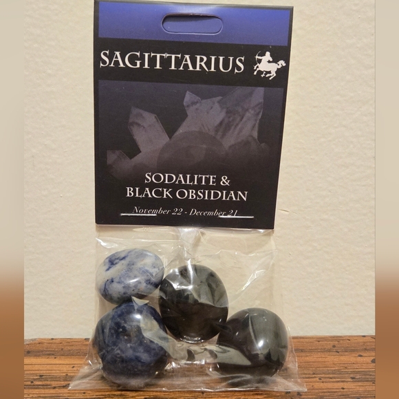 Other - Sagittarius Sodalite & Black Obsidian Stones